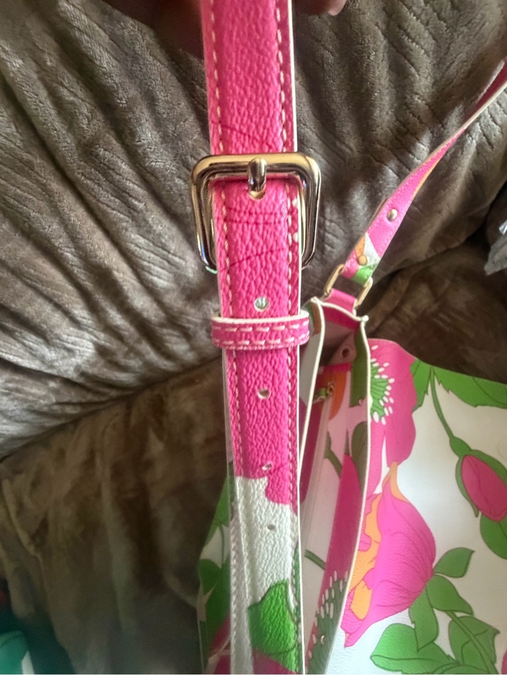 kate spade Pink and Green Floral Crossbody Bag - Picture 11 of 13